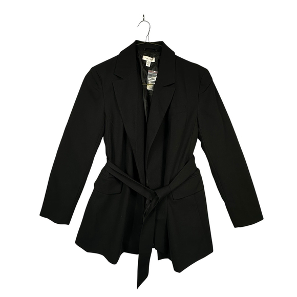 Topshop Jackets & Blazers - Topshop Womens Black Belted Blazer Size 8